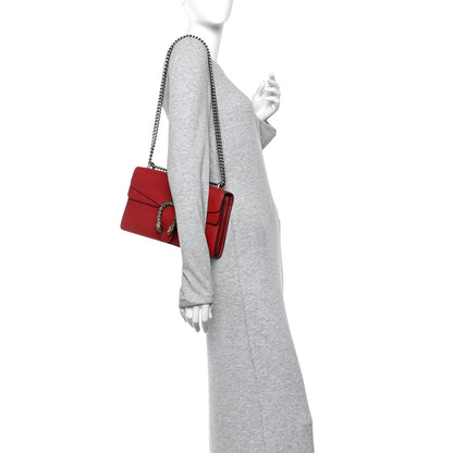 Gucci Dollar Calfskin Swarovski Crystal Small Dionysus Shoulder Bag Hibiscus Red 2 of 10