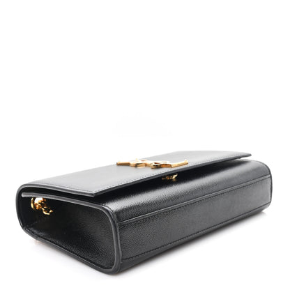 Saint Laurent Grain De Poudre Small Monogram Kate Satchel Black 4 of 11
