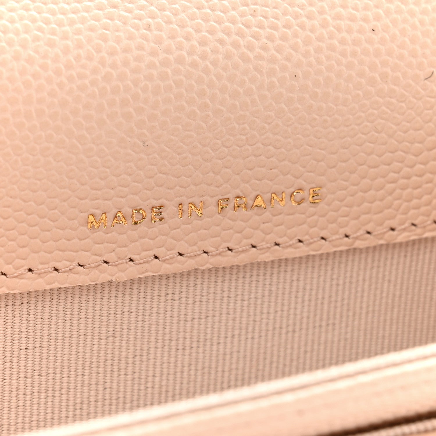 Chanel Caviar Quilted Flap Card Holder Wallet Light Beige 7 of 9
