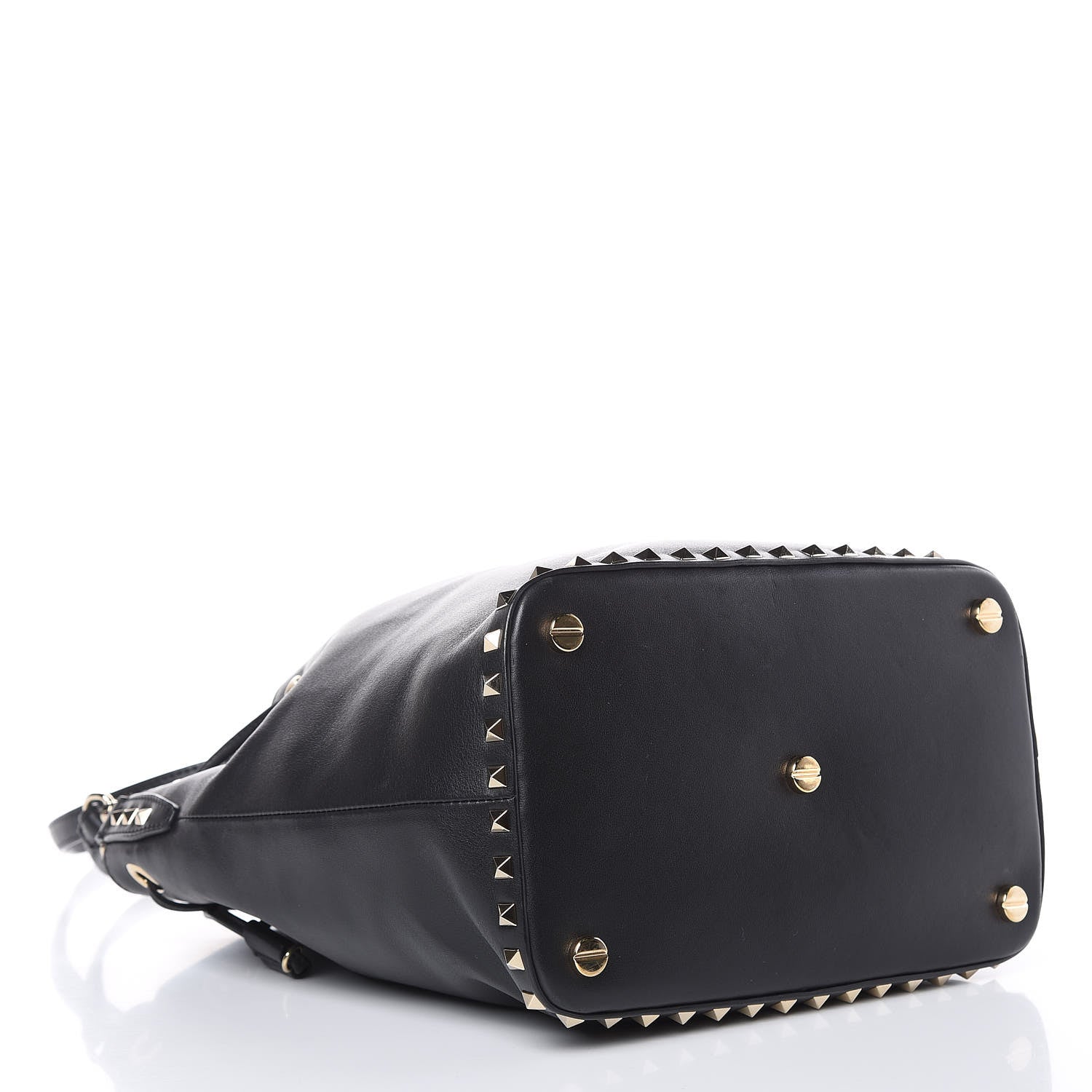 Valentino Garavani Vitello Rockstud Bucket Bag Black 5 of 14