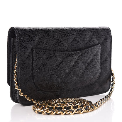 Chanel Caviar Quilted Wallet On Chain WOC Black 3 of 12