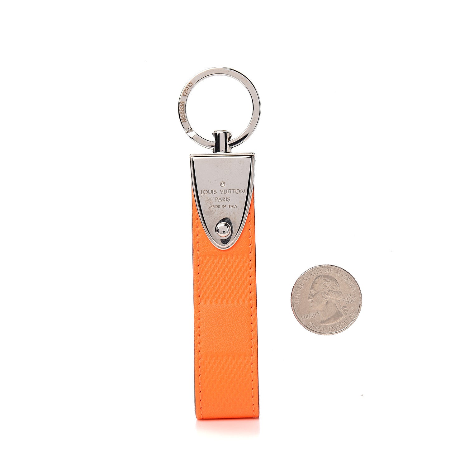 Damier Infini Dragonne LV Key Holder Orange