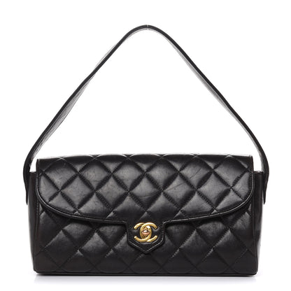 Chanel Lambskin Quilted East West Flap Black 1 of 22