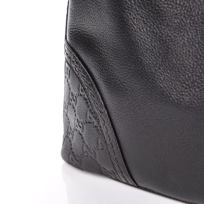 Gucci Pebbled Calfskin Guccissima Trim Medium Signoria Hobo Black 14 of 17