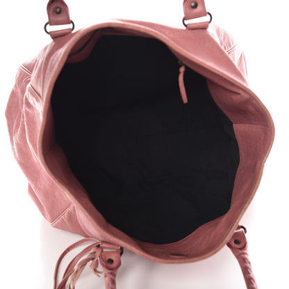 Balenciaga Agneau Classic Hardware Large Sunday Tote Rose Bruyere 5 of 14