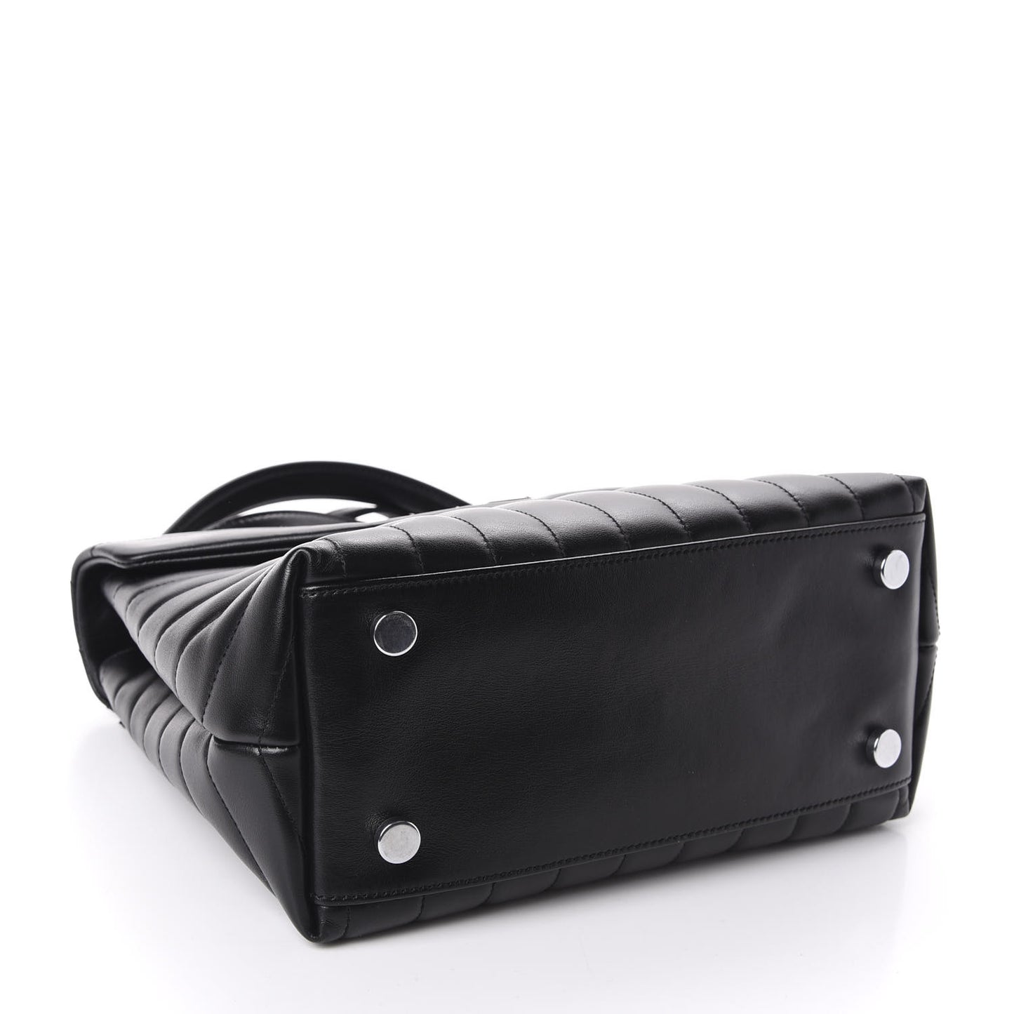 Calfskin Y Quilted Monogram Medium Loulou Satchel Black