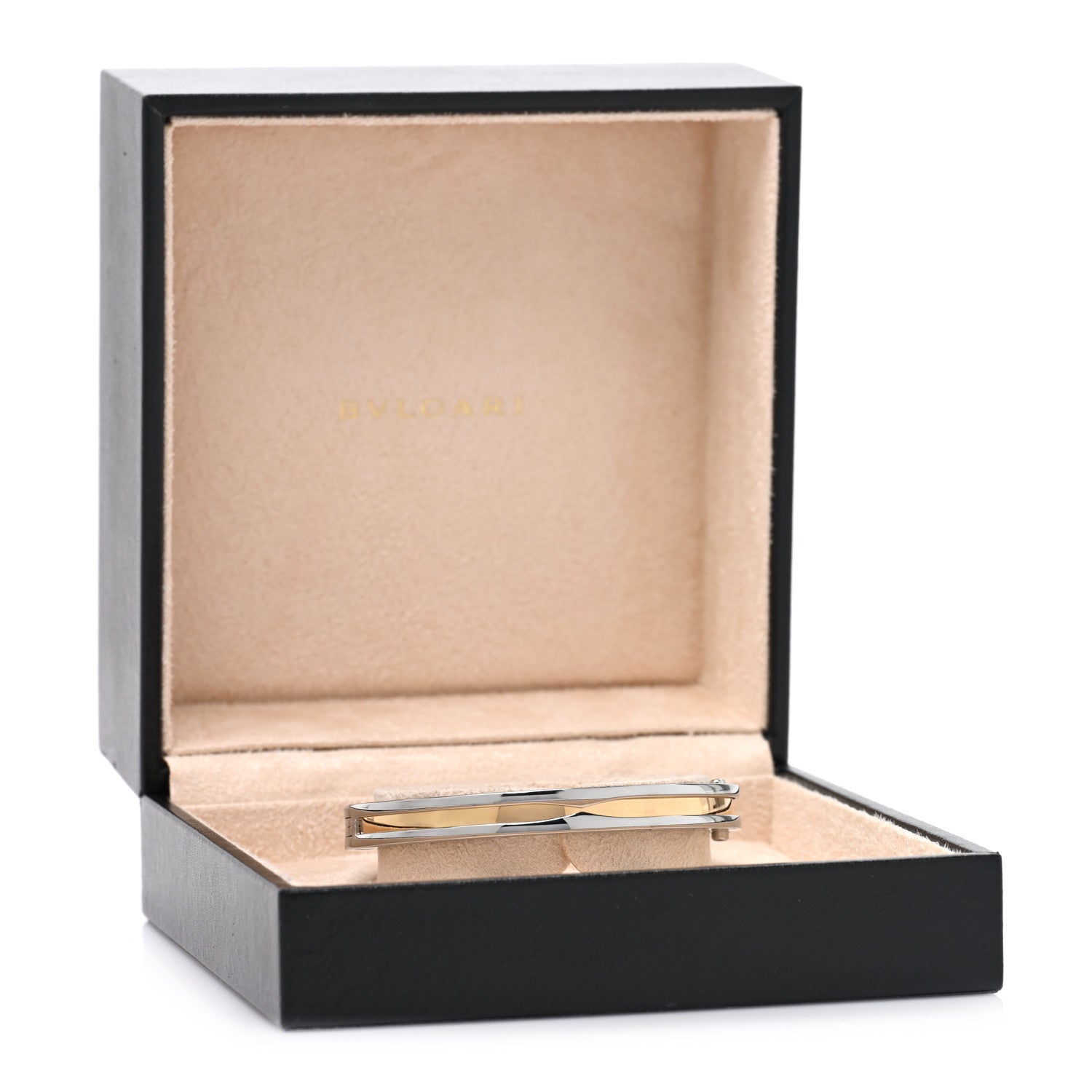 Bulgari 18K Yellow Gold Stainless Steel B.Zero1 Bangle Bracelet S 4 of 4