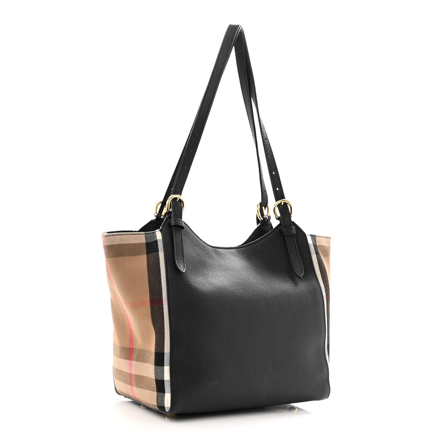 Burberry Grainy Calfskin House Check Small Canterbury Black 3 of 11