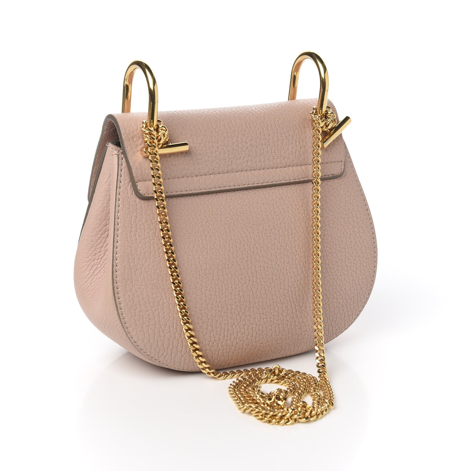 Chloe Grained Lambskin Mini Drew Shoulder Bag Cement Pink 2 of 8