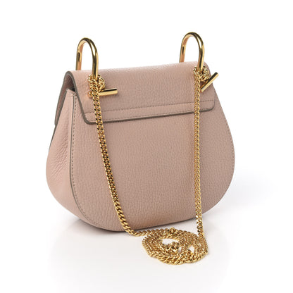 Chloe Grained Lambskin Mini Drew Shoulder Bag Cement Pink 2 of 8