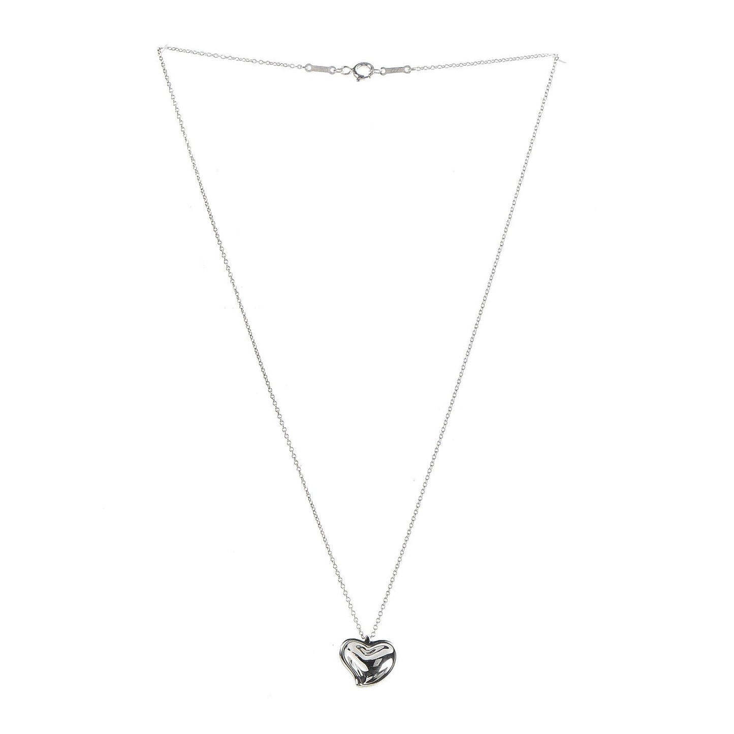 Sterling Silver Elsa Peretti Full Heart Pendant Necklace