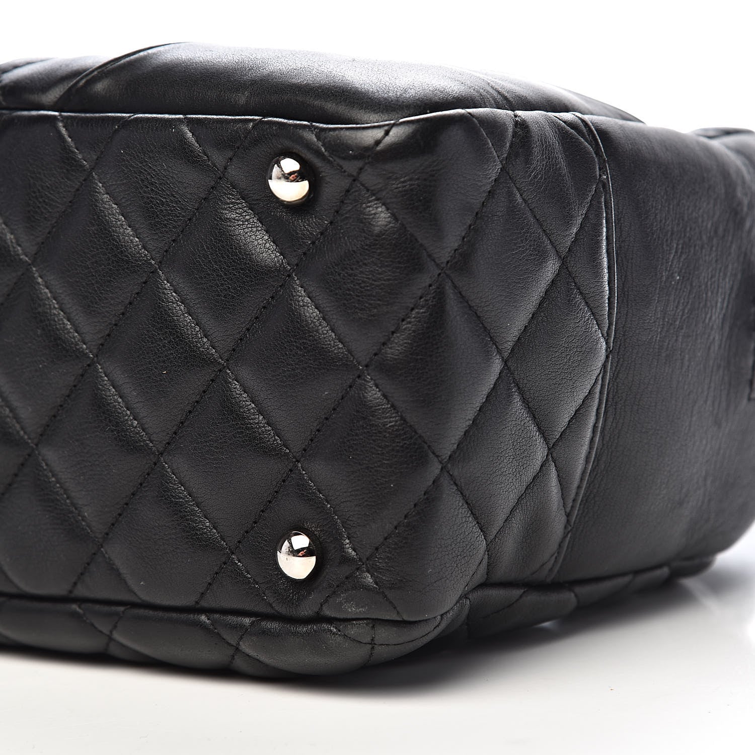 Chanel Calfskin Quilted Large Cambon Bowler Black 11 of 12
