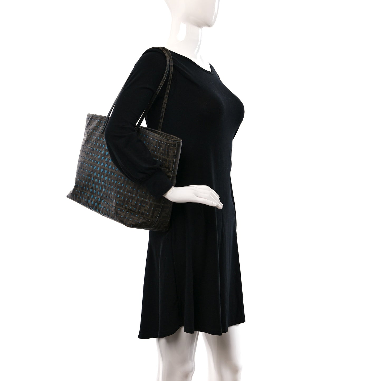 Zucca Spalmati Perforated Medium Roll Tote Tobacco Pavone