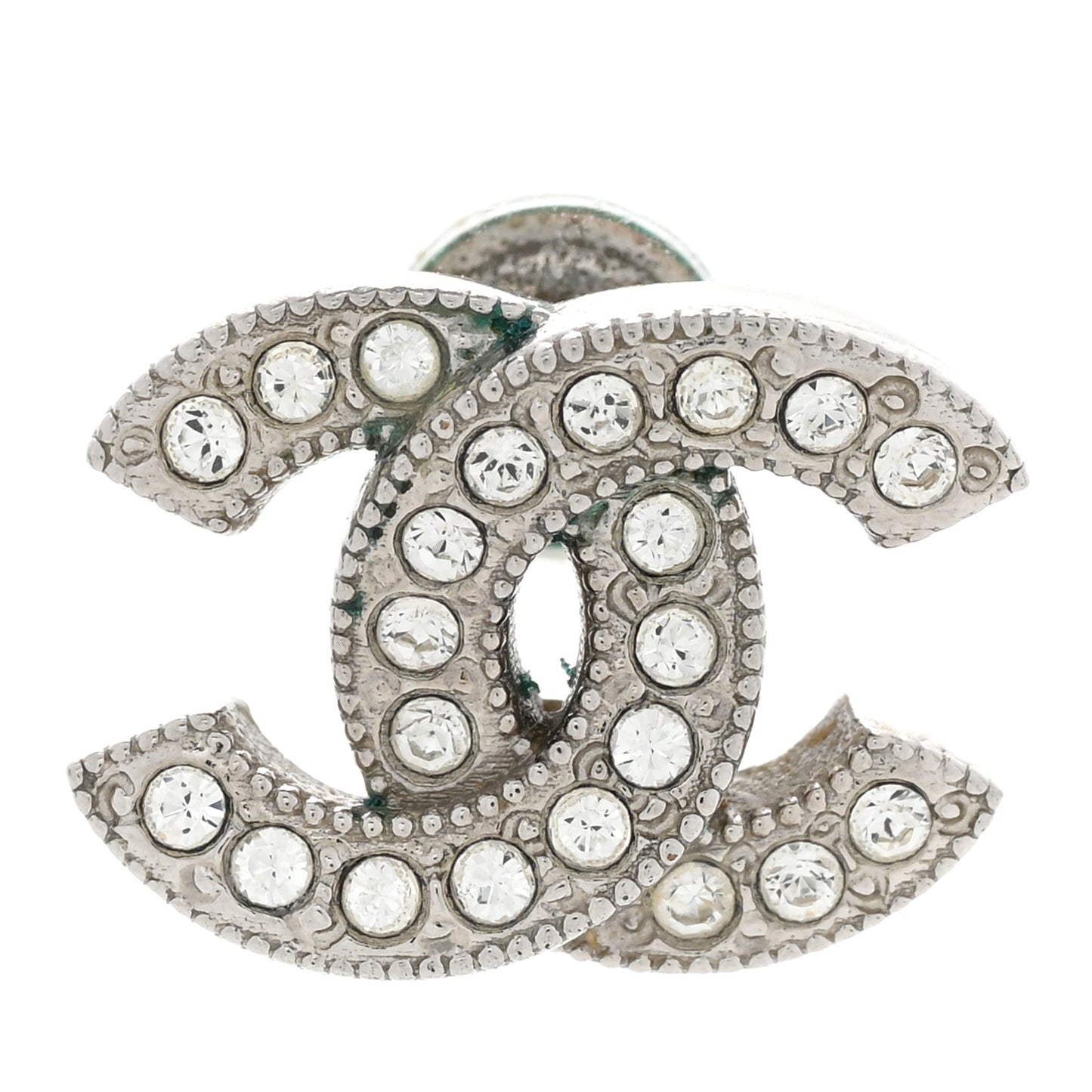Crystal CC Earrings Silver
