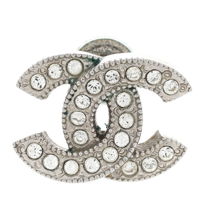 Chanel Crystal CC Earrings Silver 5 of 5