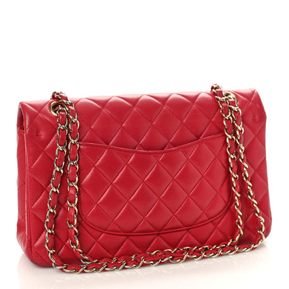 Chanel Lambskin Quilted Medium Double Flap Red 3 of 10