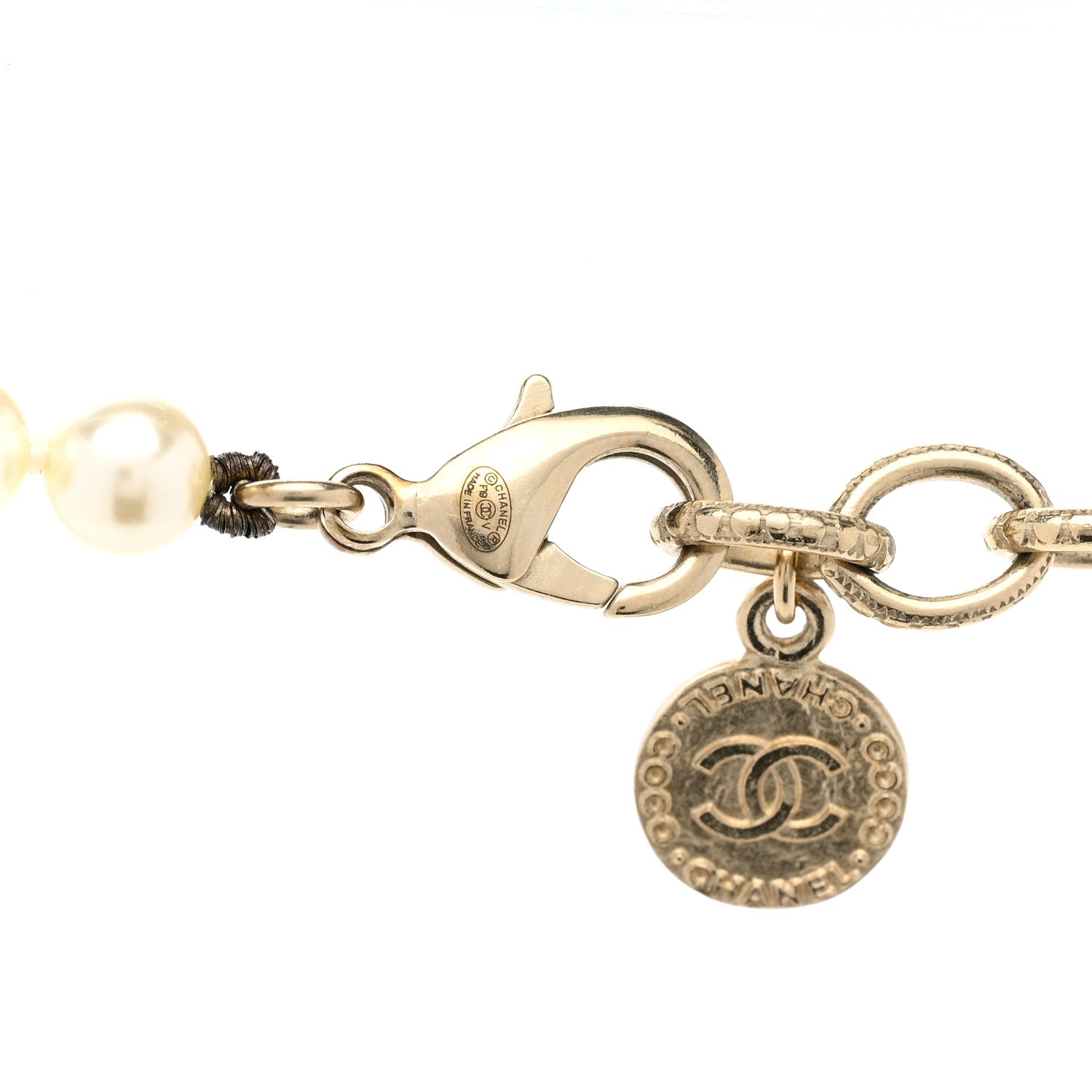 Chanel Pearl CC 100th Anniversary Necklace Light Gold 5 of 5