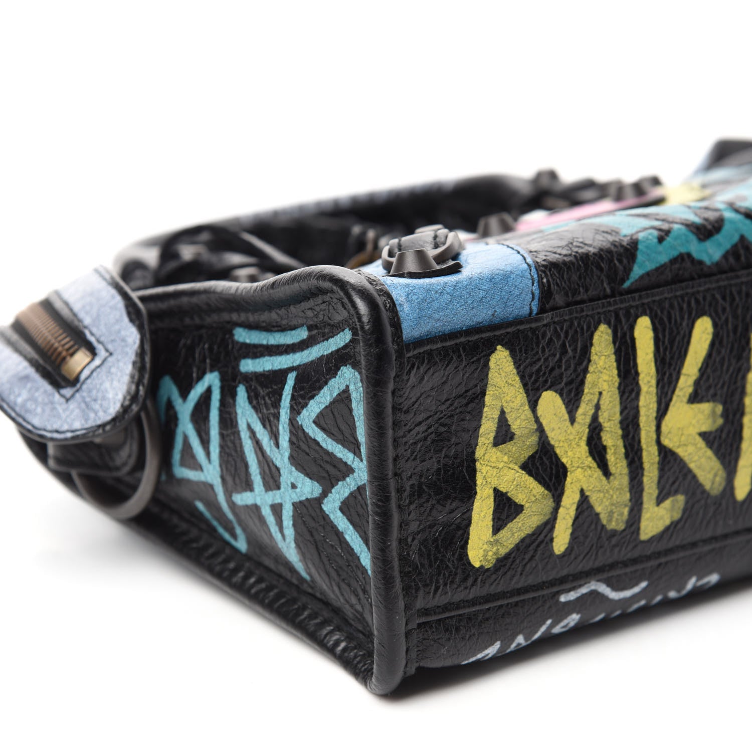 Balenciaga Agneau Arena Graffiti All Over Classic Hardware Mini City Black Multicolor 6 of 10