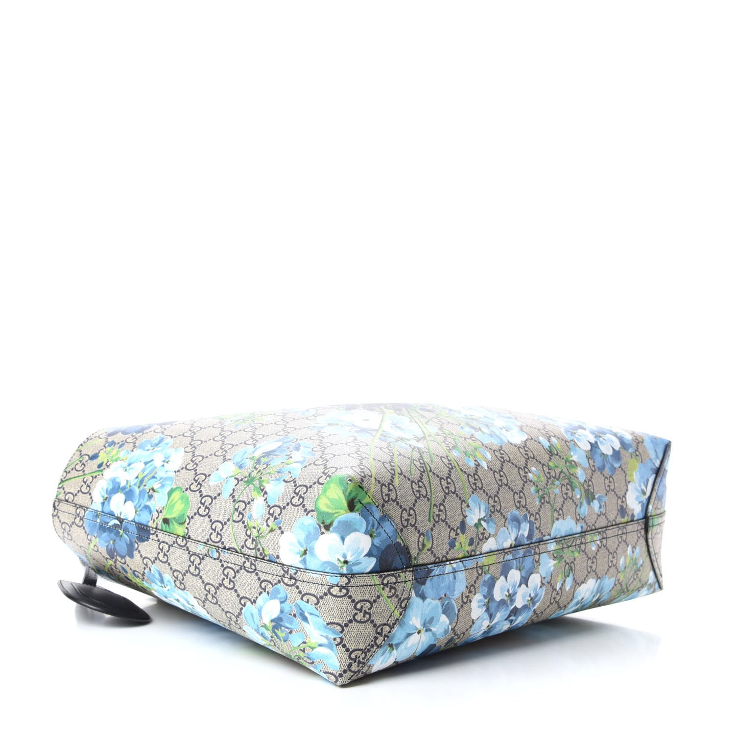 GG Supreme Monogram Blooms Medium Reversible Tote Beige Blue Navy