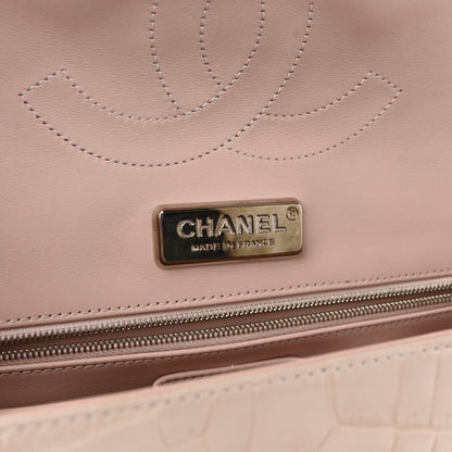 Chanel Alligator Jumbo Double Flap Light Pink 6 of 10