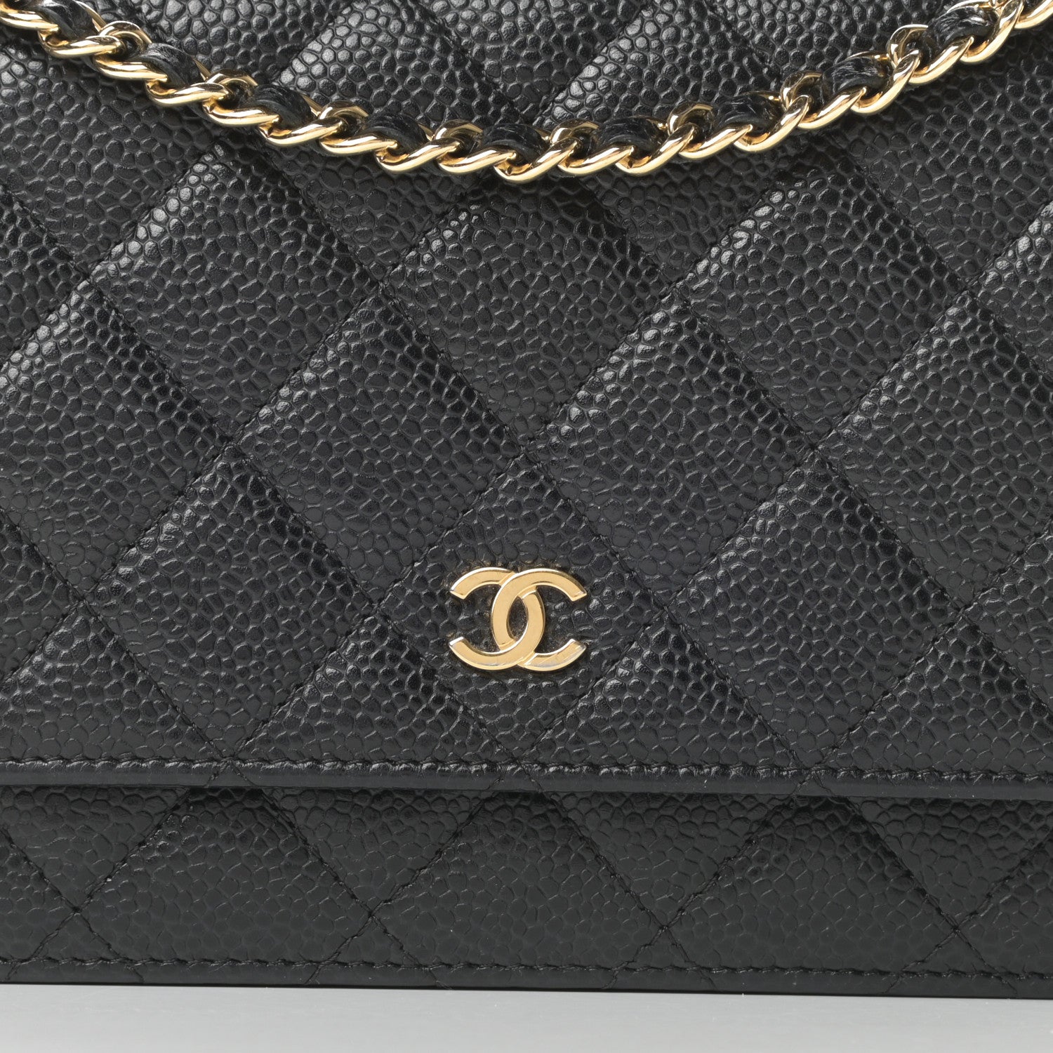 Chanel Caviar Quilted Wallet On Chain WOC Black 9 of 14
