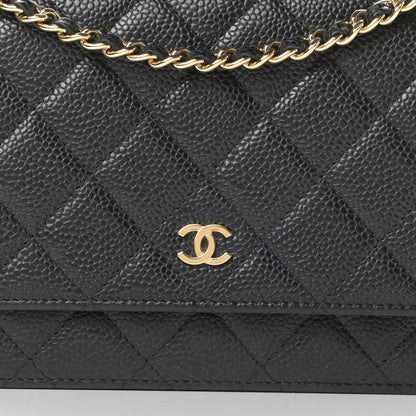 Chanel Caviar Quilted Wallet On Chain WOC Black 9 of 14