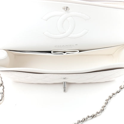 Chanel Caviar Quilted Medium Double Flap White 4 of 4