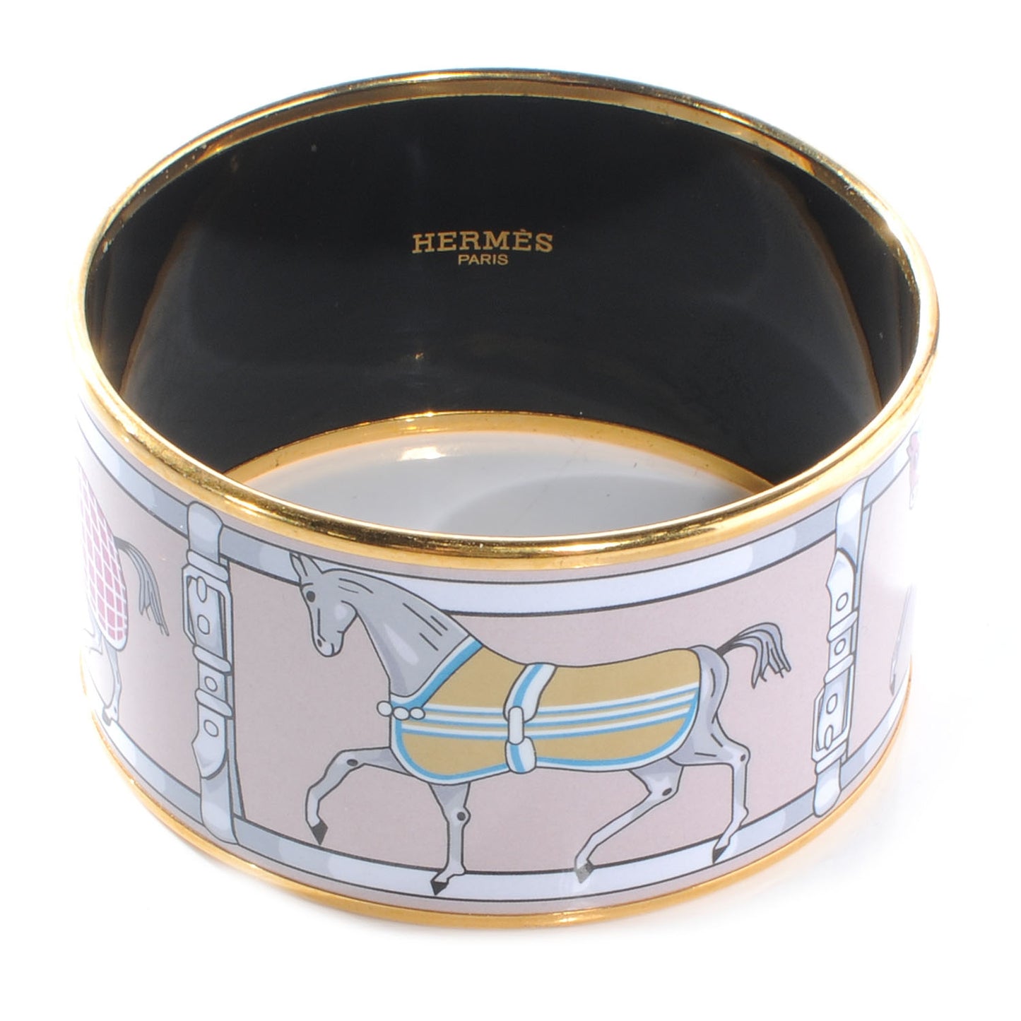 Enamel Printed Tenues Et Couvertures Extra Wide Bracelet 65 Pink