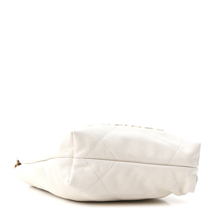 Chanel Shiny Caviar Quilted Monochrome Mini Chanel 22 White 4 of 10