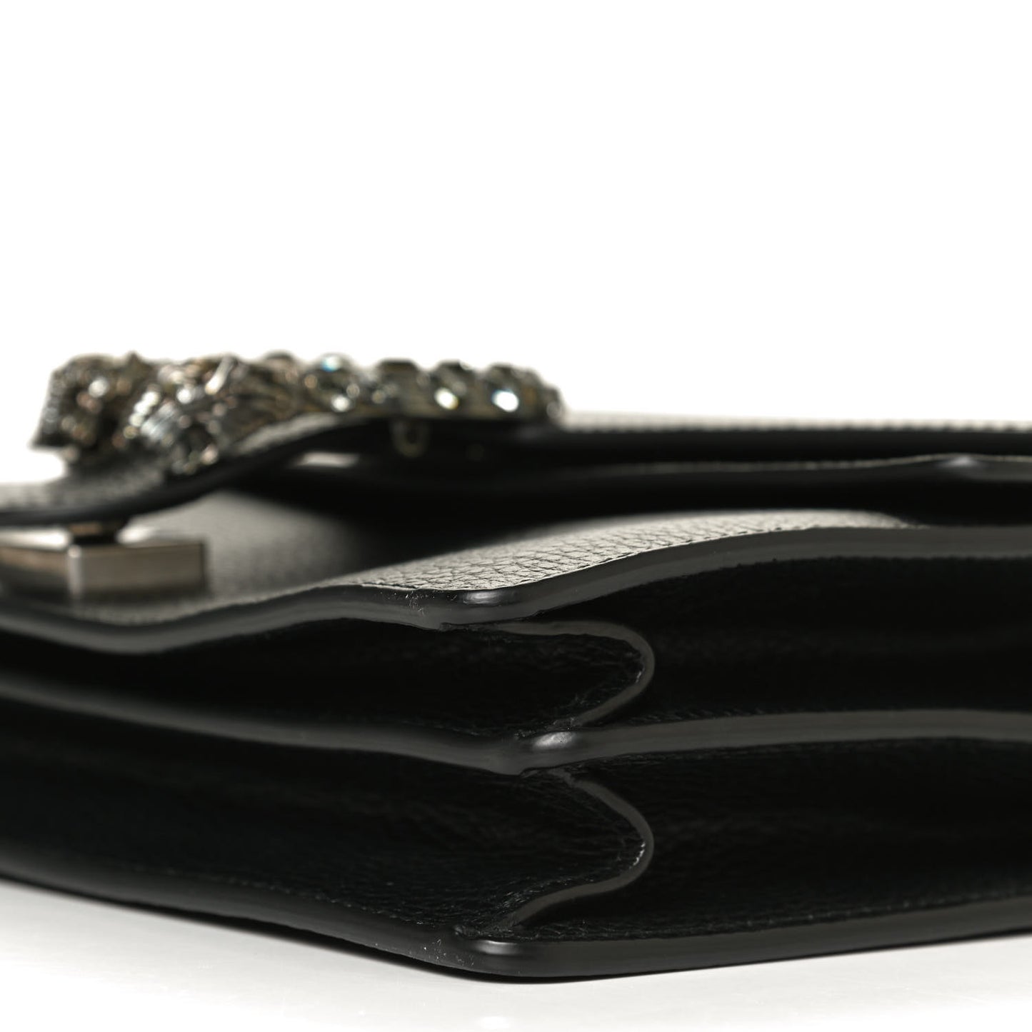 Pebbled Calfskin Small Dionysus Shoulder Bag Black
