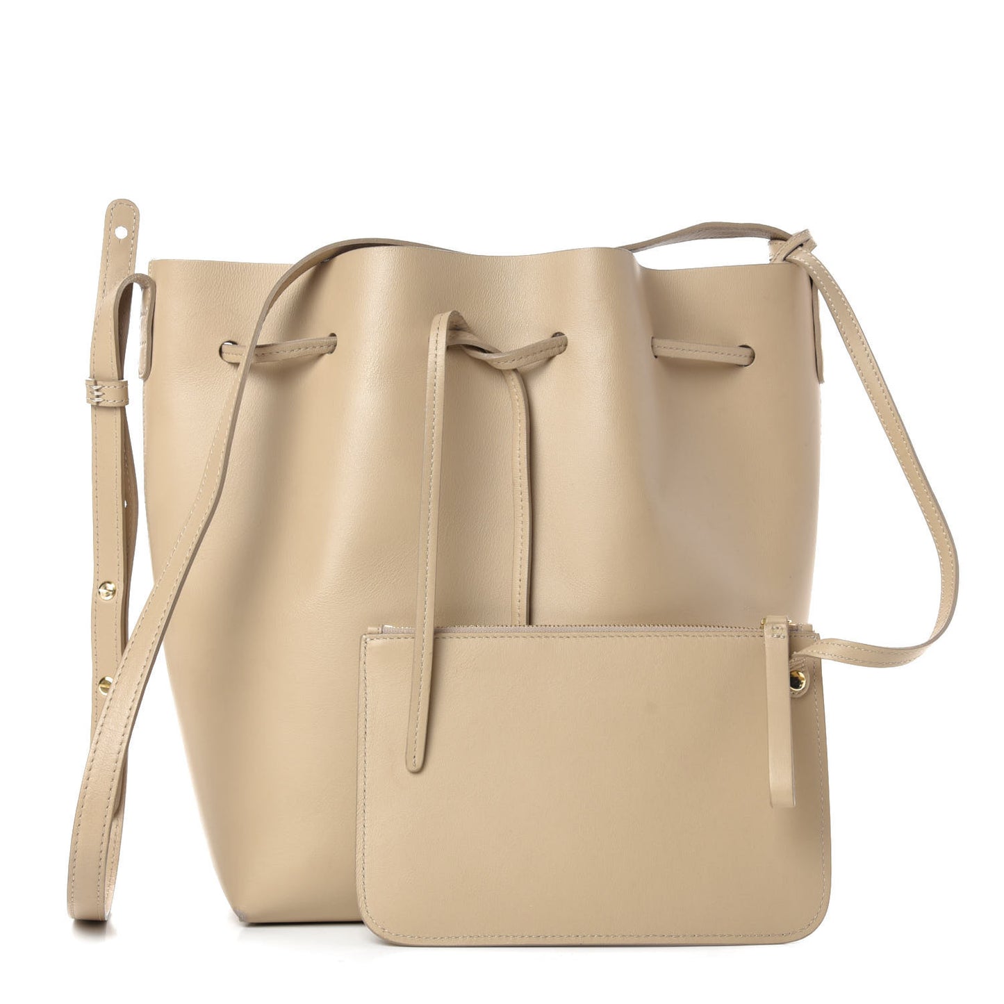 Calfskin Mini Bucket Bag Natural