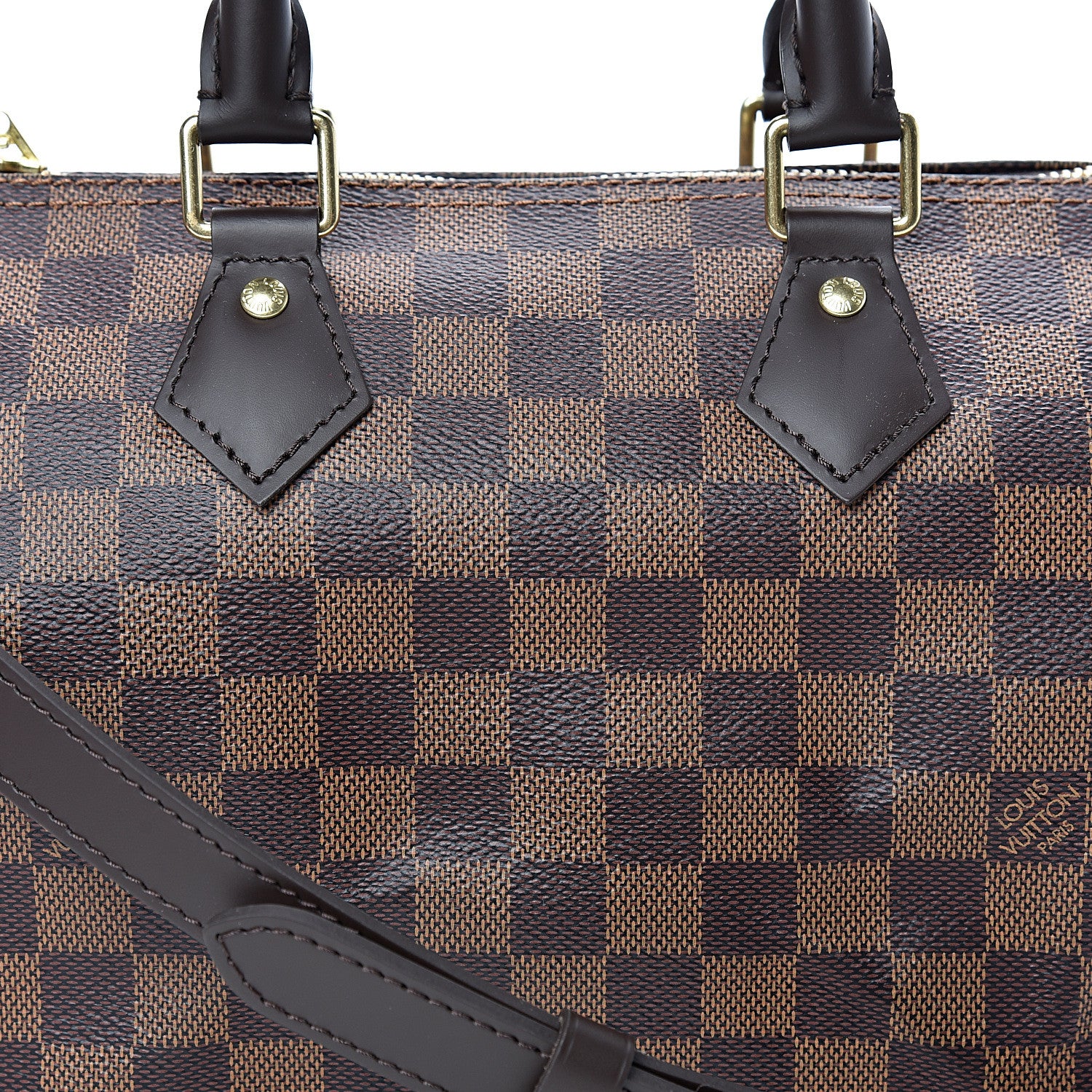 Louis Vuitton Damier Ebene Speedy Bandouliere 25 7 of 10