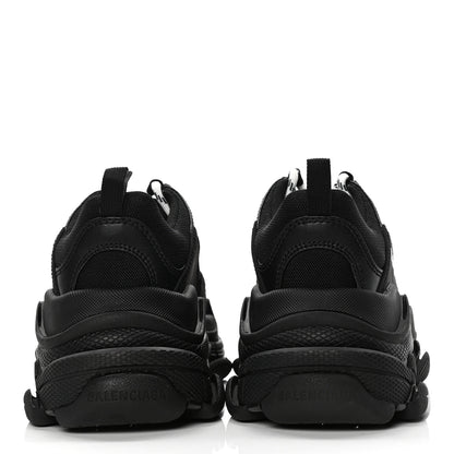 Balenciaga Fabric Mesh Womens Triple S Sneakers 37 Black 5 of 8