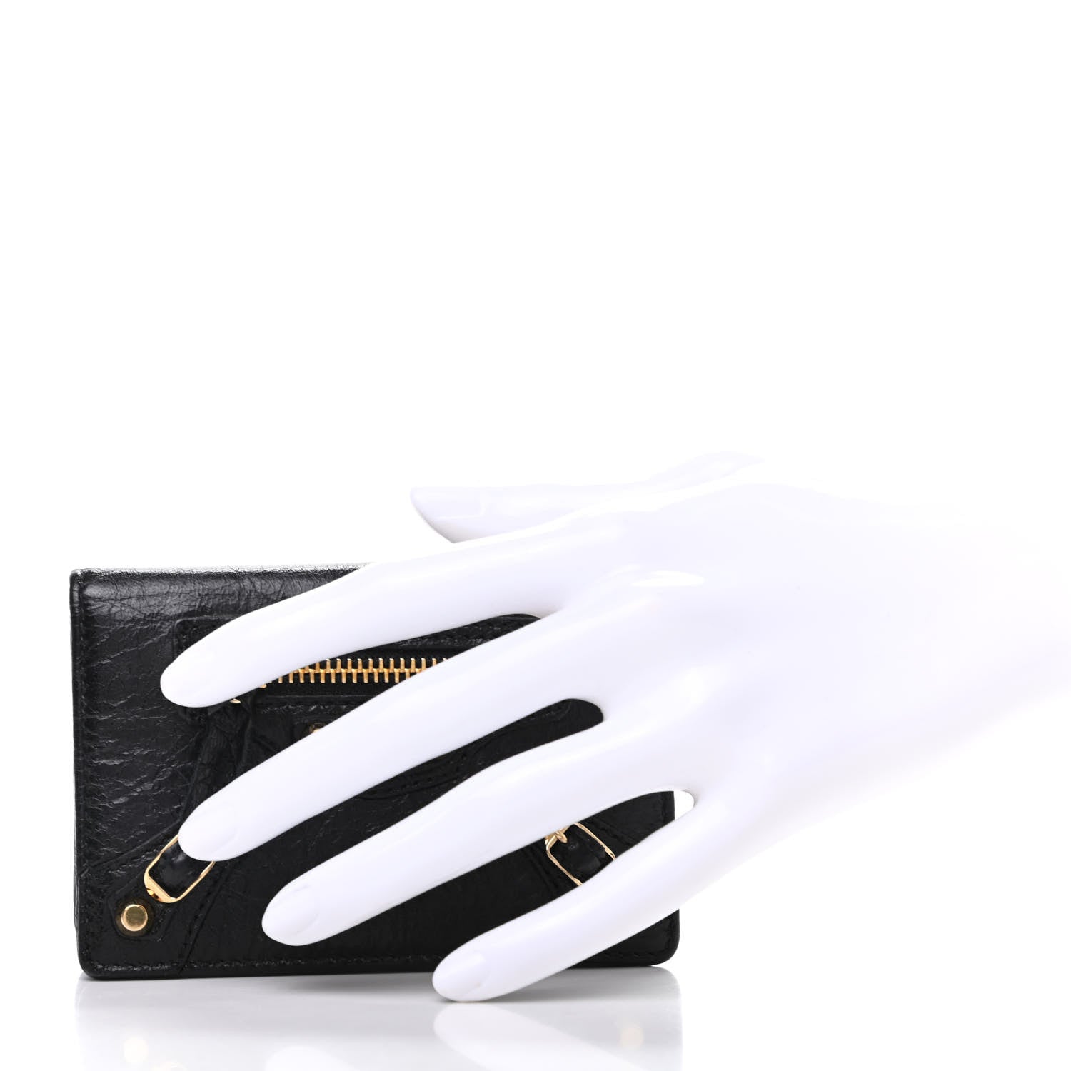 Balenciaga Agneau Classic Gold Hardware Card Case Black 2 of 6