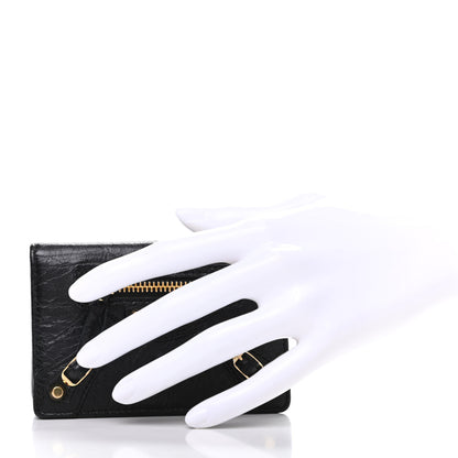 Balenciaga Agneau Classic Gold Hardware Card Case Black 2 of 6