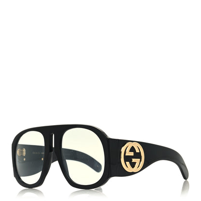 Gucci Oversized Aviator Sunglasses GG0152S Black 1 of 7