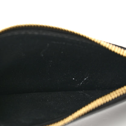 Celine Grained Calfskin Zipped Card Holder Black 5 of 6