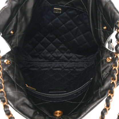 Chanel Metallic Calfskin Quilted Small Chanel 22 Ruthenium 6 of 13