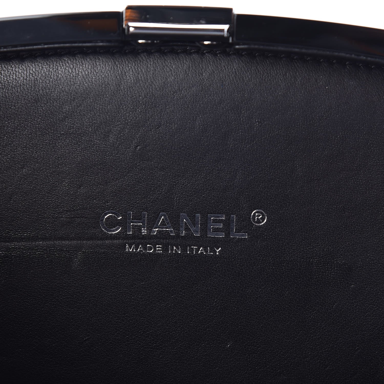 Chanel Plexiglass Compact Box Clutch Black 6 of 9