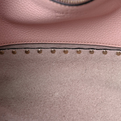 Valentino Garavani Grained Calfskin Small Rockstud Tote Water Rose 11 of 12