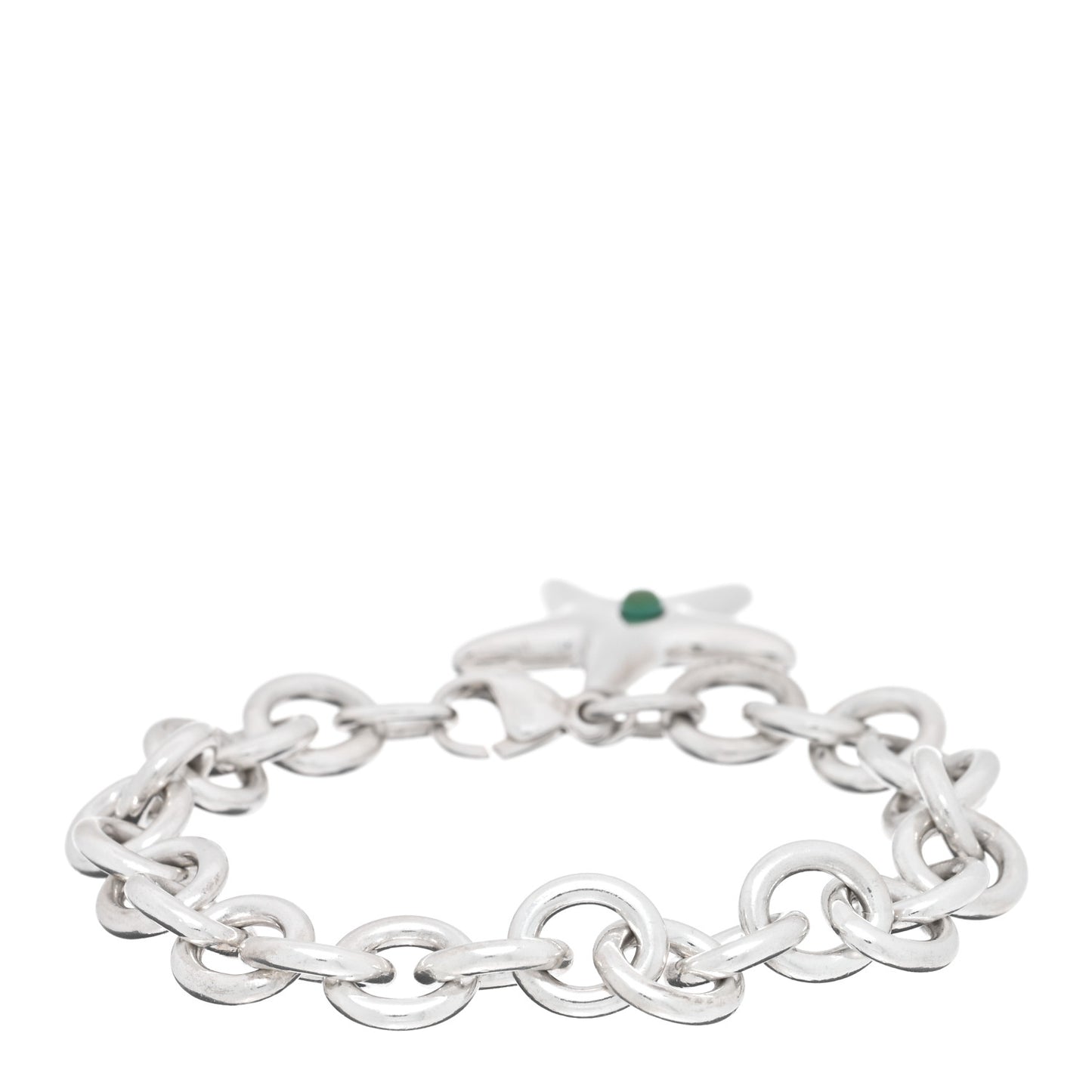 Sterling Silver Turquoise Starfish Charm Bracelet