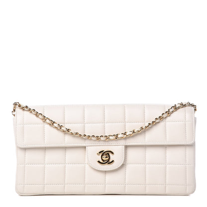 Chanel Lambskin East West Chocolate Bar Flap White 1 of 12