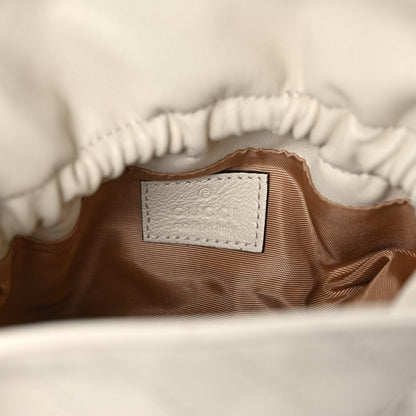 Gucci Sakai Be Green Calfskin Diagonal Stitched Mini Blondie Bucket Bag Mystic White 6 of 10