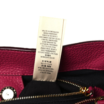 Burberry Grainy Calfskin House Check Medium Banner Tote Mahogany Red 7 of 14