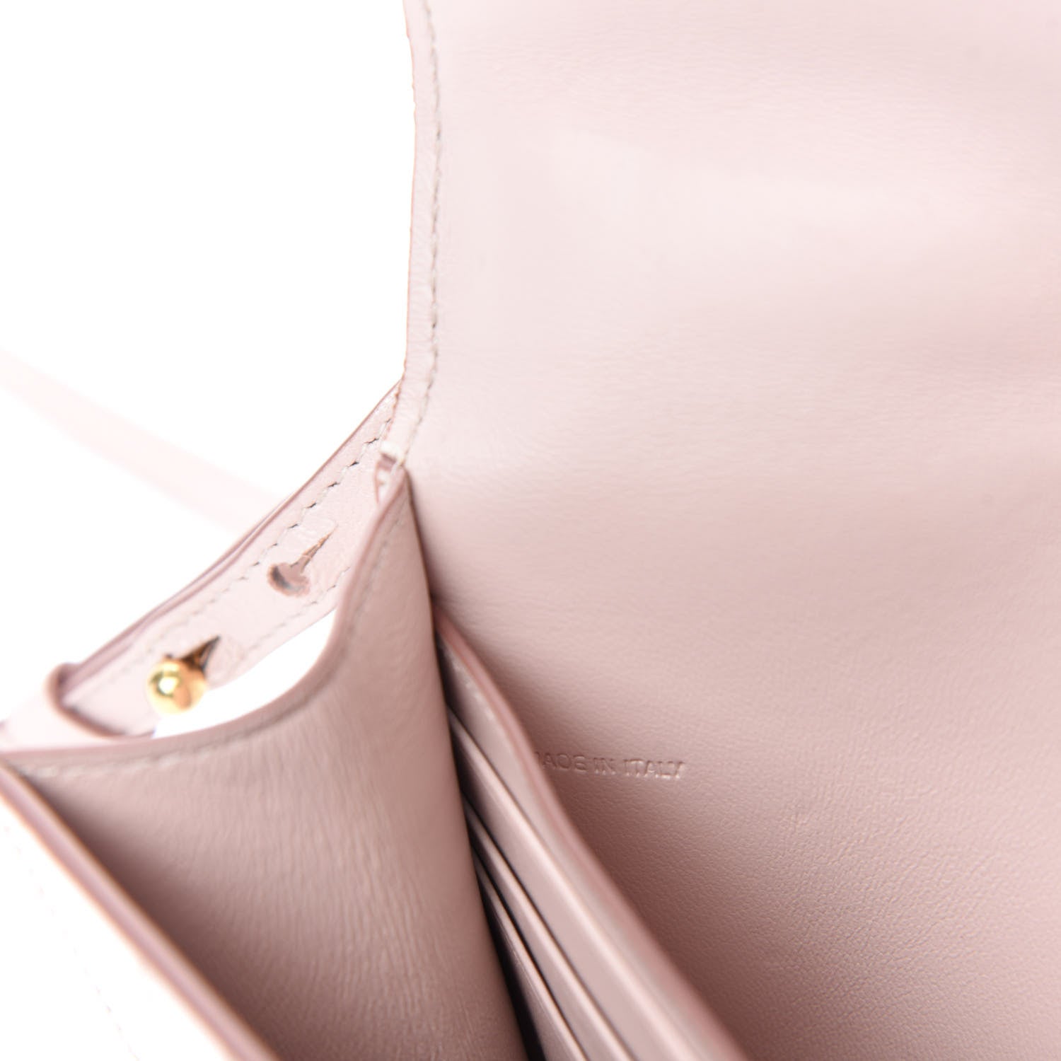 Givenchy Goatskin Quilted GV3 Strap Wallet Pale Pink 9 of 11