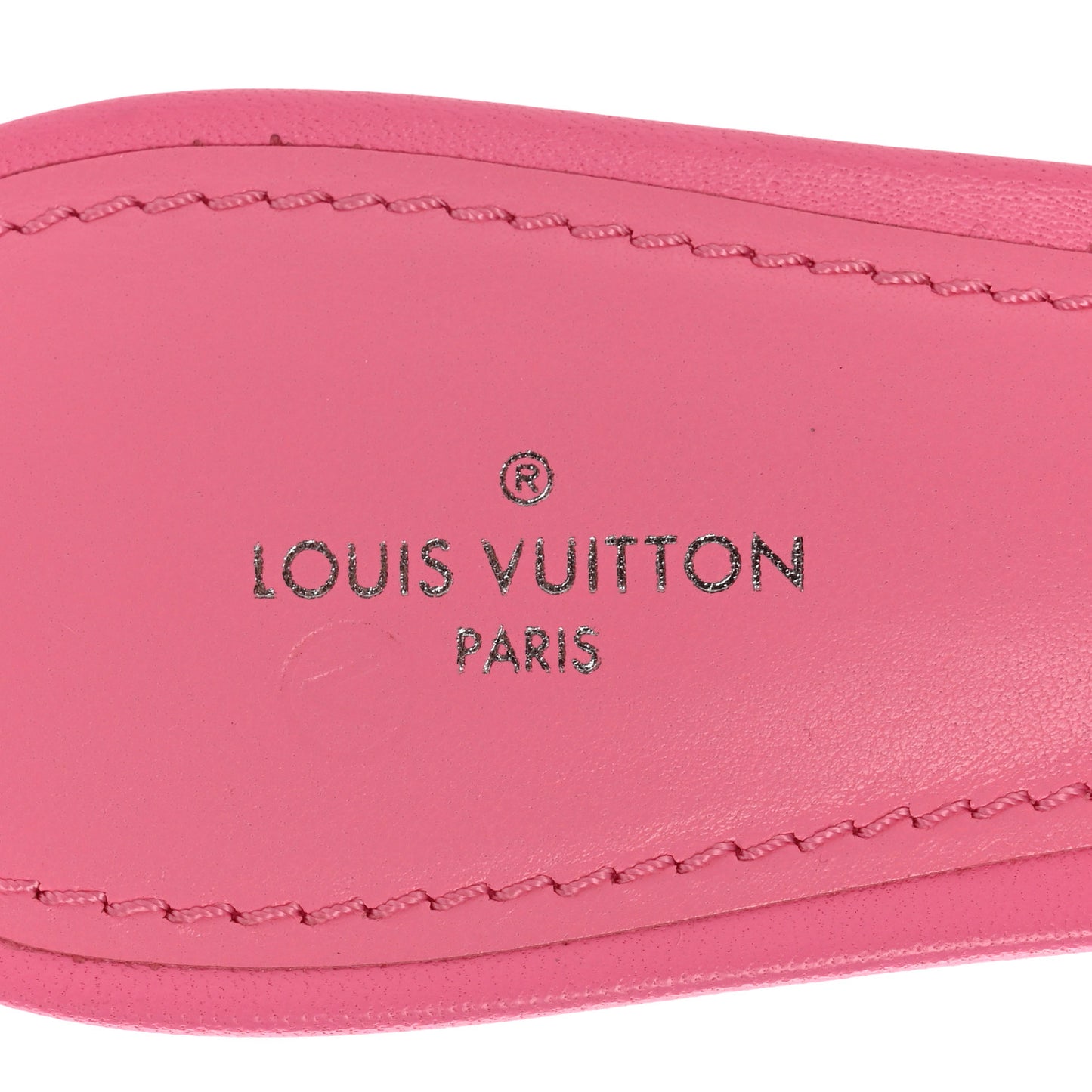 Lambskin Embossed Monogram Revival Mid Heel Mules 40 Rose Pop