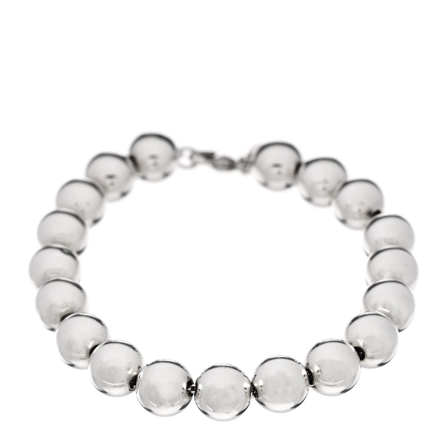 Tiffany Sterling Silver 10mm HardWear Ball Bracelet 1 of 5