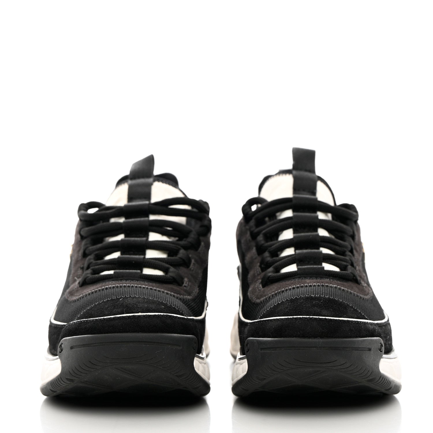 Chanel Velvet Calfskin Mixed Fibers CC Sneakers 39 Black 2 of 15