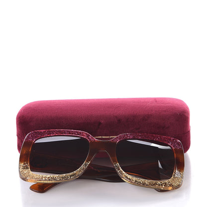 Gucci Square Frame GG0083S Sunglasses Glitter Pink Multi 8 of 8