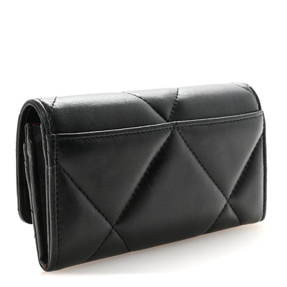 Chanel Lambskin Quilted Chanel 19 Flap Wallet Black 3 of 9